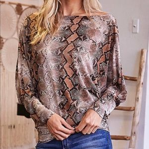 Snakeskin pattern top